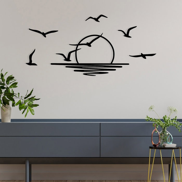 Wallity Spiaggia Escultura de pared en Negro